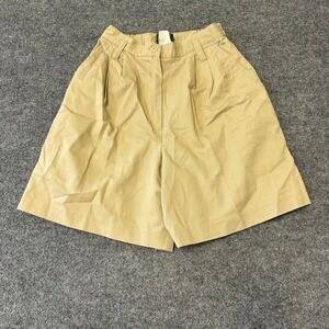 Hickory Shorts Womens Size 8 Beige Pleated High Waist Casual Cotton Made in USA